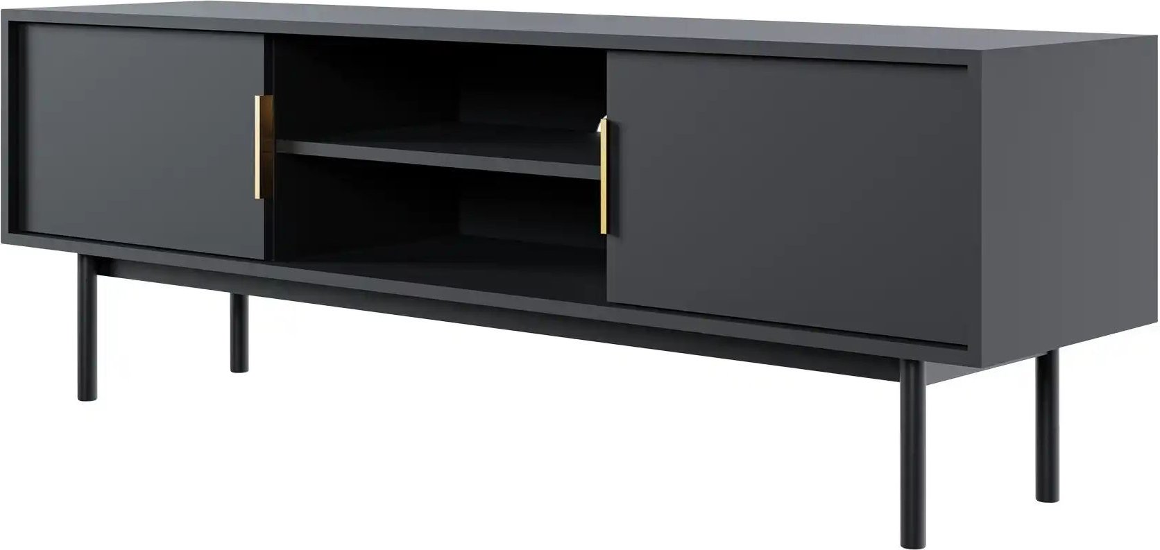 TV-Lowboard Vinchio ¦ schwarz ¦ Maße (cm): B: 154 H: 54 T: 39.0 Kommoden & Sideboards > Lowboards - Höffner