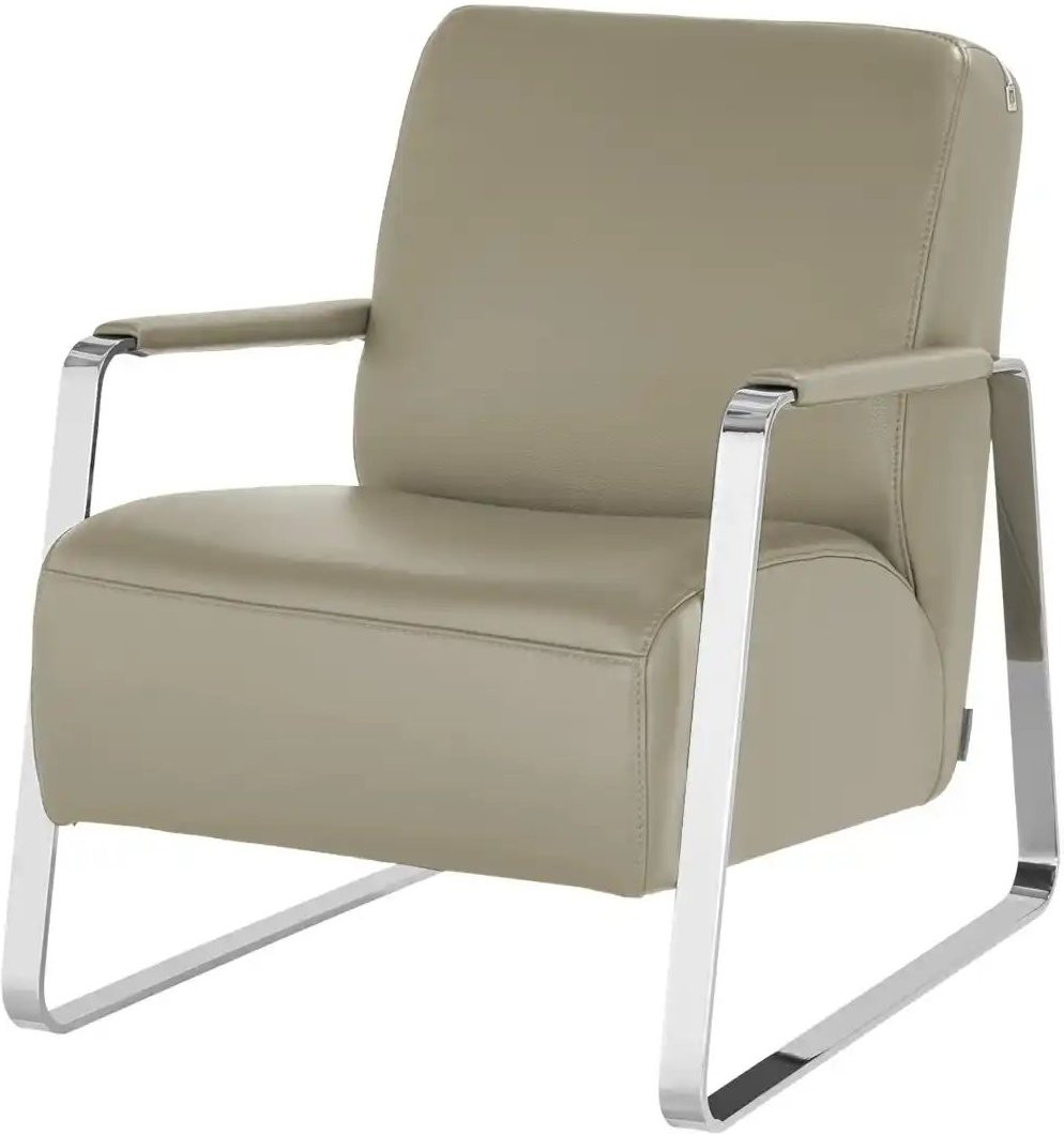 W.SCHILLIG Sessel aus Leder 17350 Quadroo ¦ beige ¦ Maße (cm): B: 65 H: 82 T: 82.0 Polstermöbel > Sessel > Fernsehsessel...