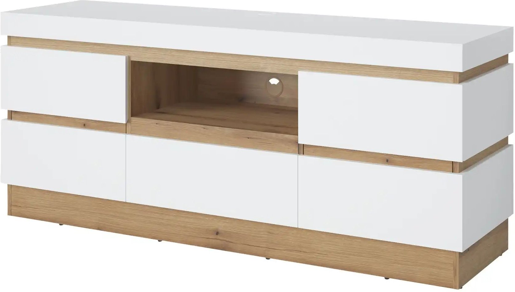 TV-Unterteil Caorle ¦ weiß ¦ Maße (cm): B: 161 H: 68 T: 45.0 Kommoden & Sideboards > Lowboards - Höffner