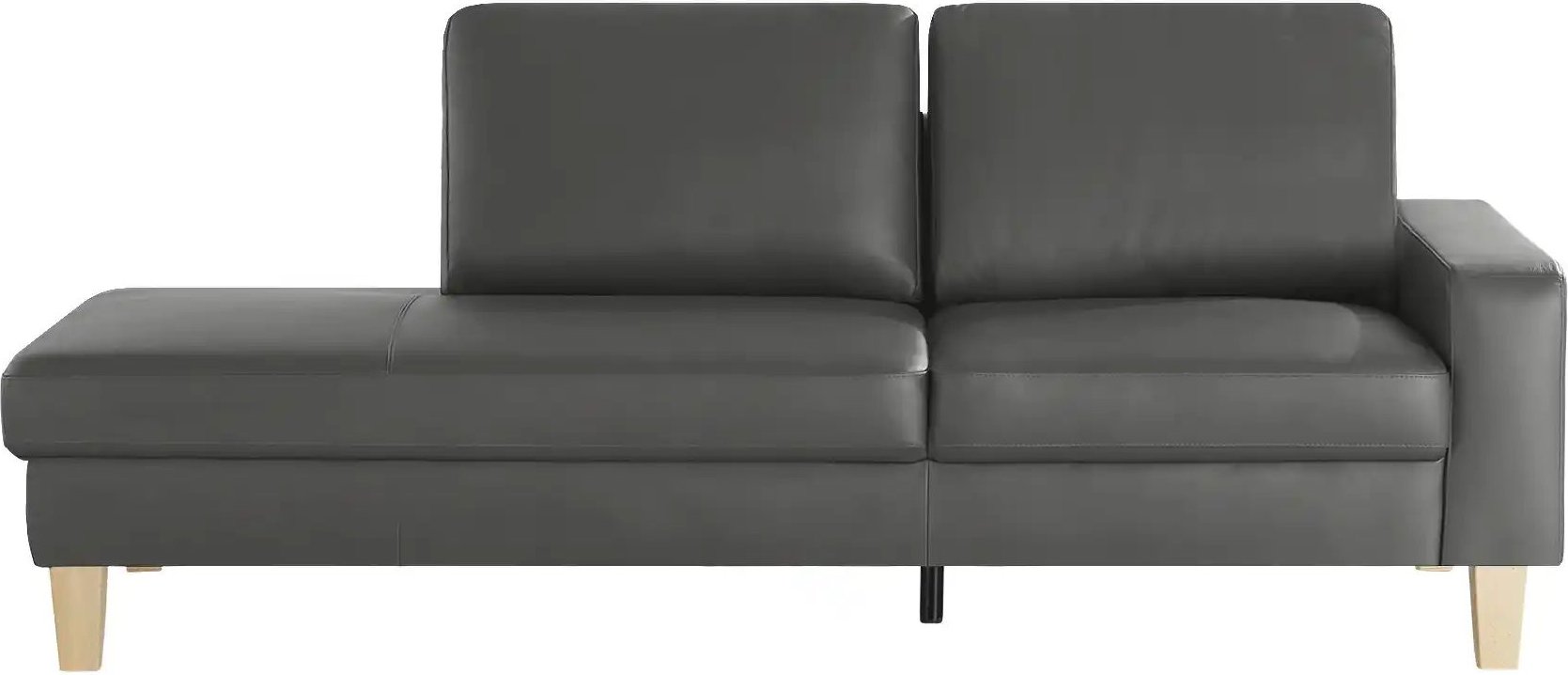 Recamiere aus Leder Bena ¦ grau ¦ Maße (cm): B: 213 H: 86 T: 97.0 Polstermöbel > Sofas > Einzelsofas - Höffner