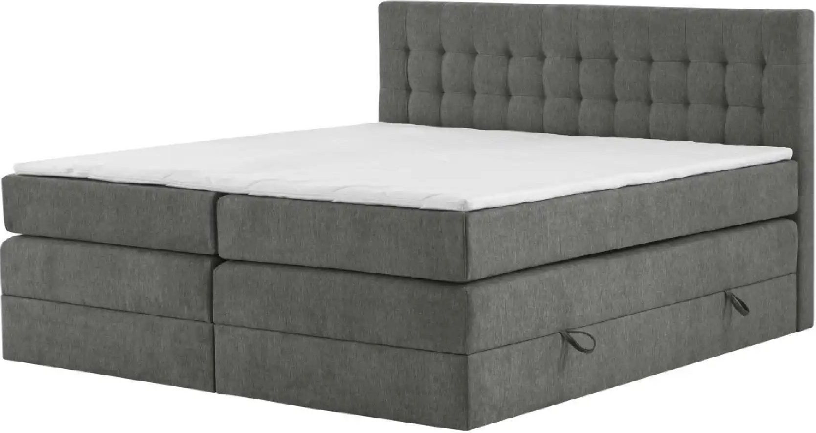 Boxspringbett mit Bettkasten Barcelona ¦ grau ¦ Maße (cm): B: 180 H: 110 Betten > Boxspringbetten - Höffner