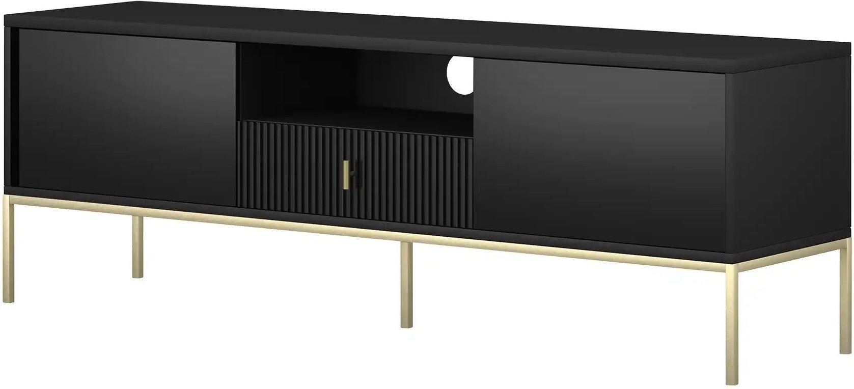 TV-Lowboard Maglione ¦ schwarz ¦ Maße (cm): B: 154 H: 52 T: 39.0 Kommoden & Sideboards > Lowboards - Höffner