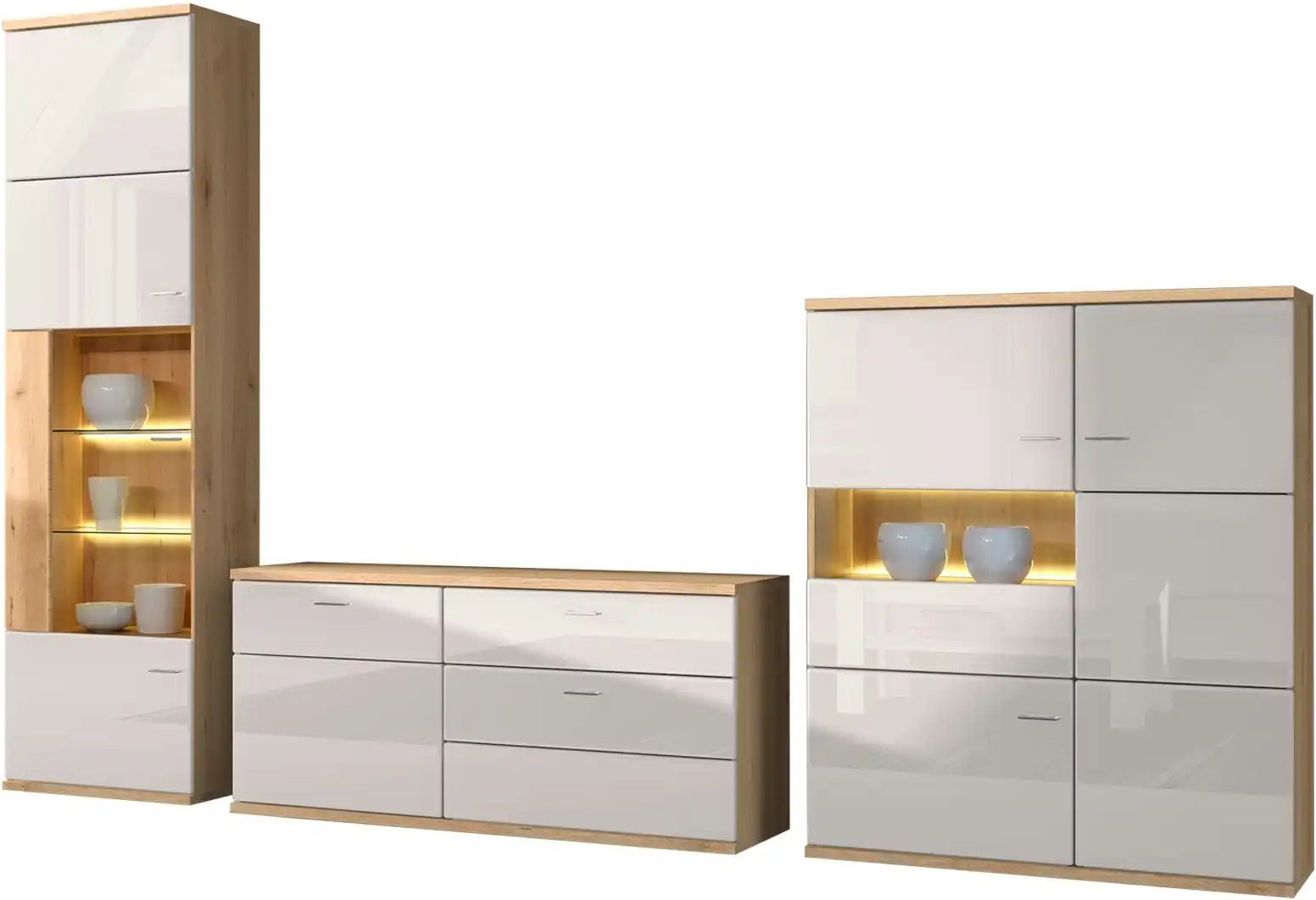 Wohnwand Largo ¦ Maße (cm): B: 300 H: 216 T: 45.0 Kommoden & Sideboards > Wohnwände - Höffner