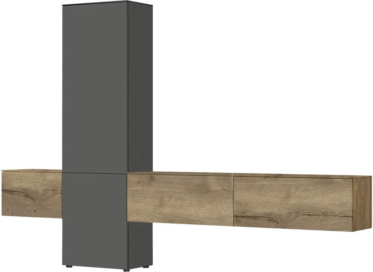 Thumbnail - Content Wohnwand Style ¦ grau ¦ Maße (cm): B: 301 H: 205 T: 38.0 Kommoden & Sideboards > Wohnwände - Höffner