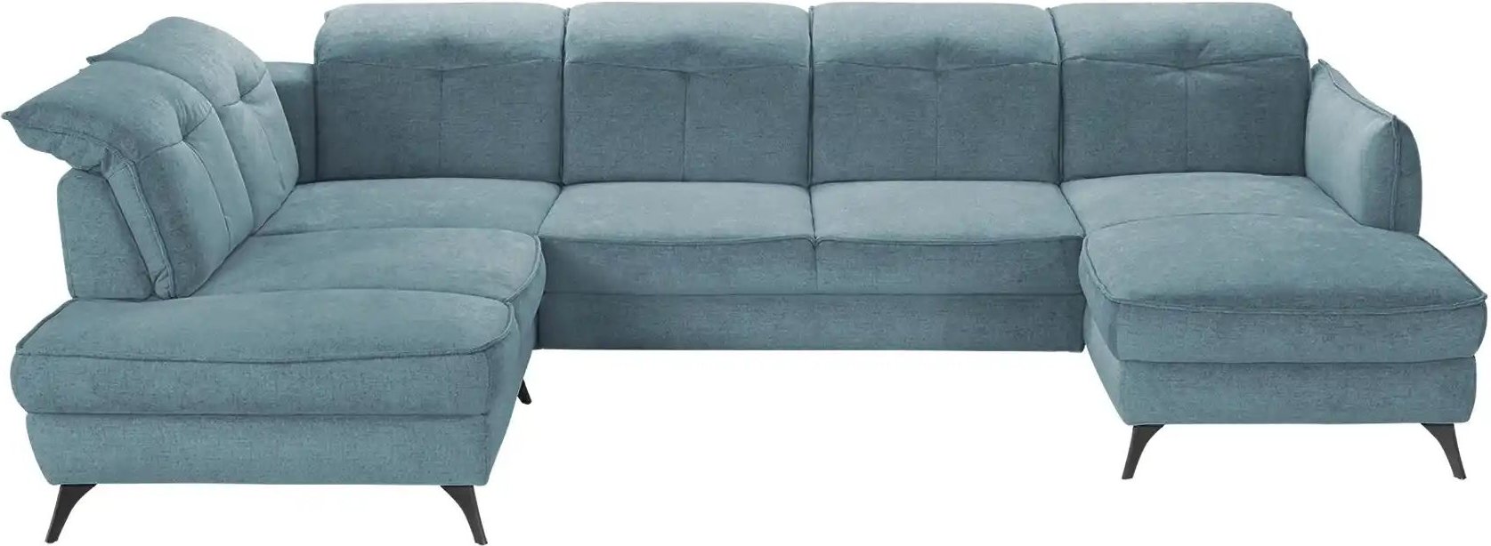 medium Wohnlandschaft inklusive diverser Funktionen Milan ¦ türkis/petrol ¦ Maße (cm): B: 350 H: 90 T: 240.0 Polstermöbe...