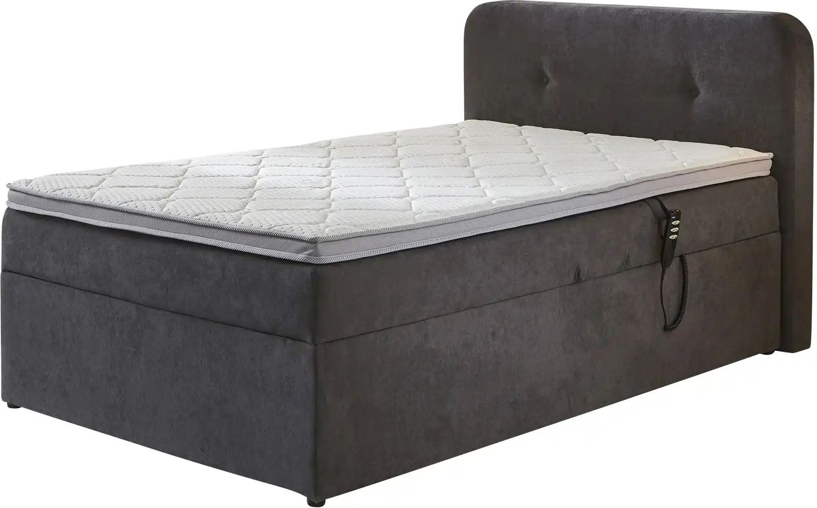 Boxbett elektrisch mit Stauraum Rutland ¦ grau ¦ Maße (cm): B: 110 H: 104 Betten > Polsterbetten - Höffner