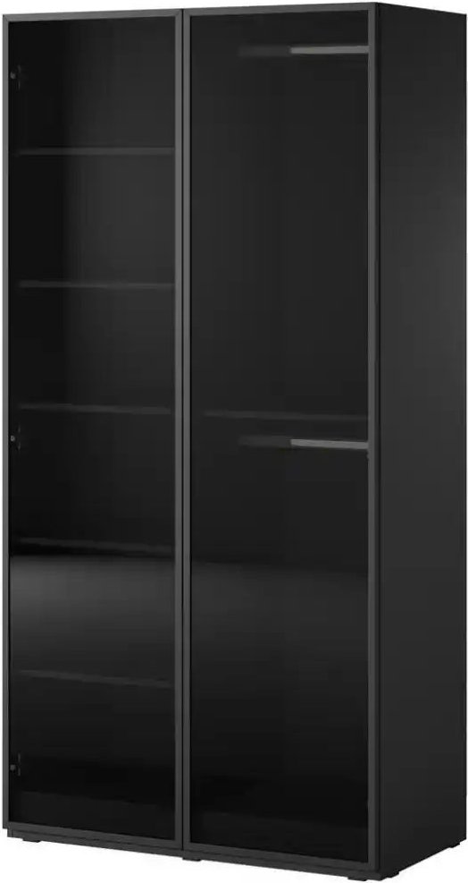 Drehtürenschrank mit Glastüren Sandbox ¦ schwarz ¦ Maße (cm): B: 101 H: 200 Schränke > Kleiderschränke > Drehtürenschrän...