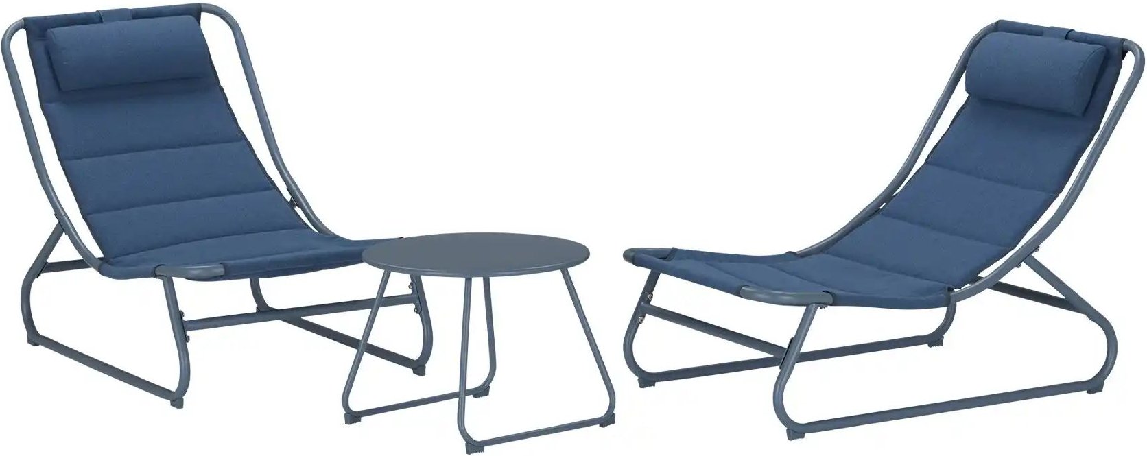 Balkonset für 2 Personen mit Kopfkissen Faro ¦ blau Garten > Gartenmöbel > Gartenmöbelsets - Höffner