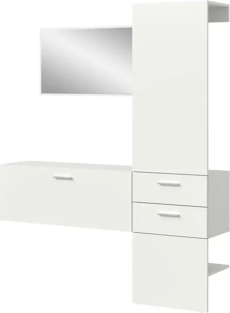 Garderobenkombination ¦ weiß ¦ Maße (cm): B: 156 H: 190 Garderoben & Kleiderstangen > Garderobensysteme - Höffner