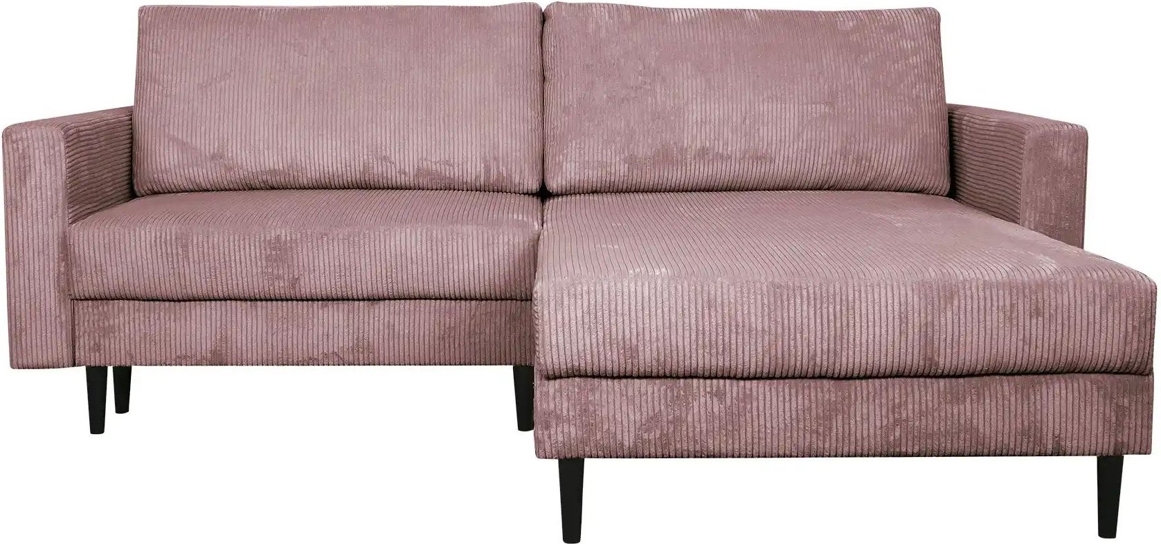 uno Ecksofa trendiger Cordstoff Livorno ¦ rosa/pink ¦ Maße (cm): B: 221 H: 105 T: 153.0 Polstermöbel > Sofas > Ecksofas ...