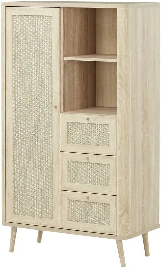 Roomers Highboard Rafia Premium ¦ holzfarben ¦ Maße (cm): B: 80,9 H: 138,6 T: 40.0 Kommoden & Sideboards > Highboards -...