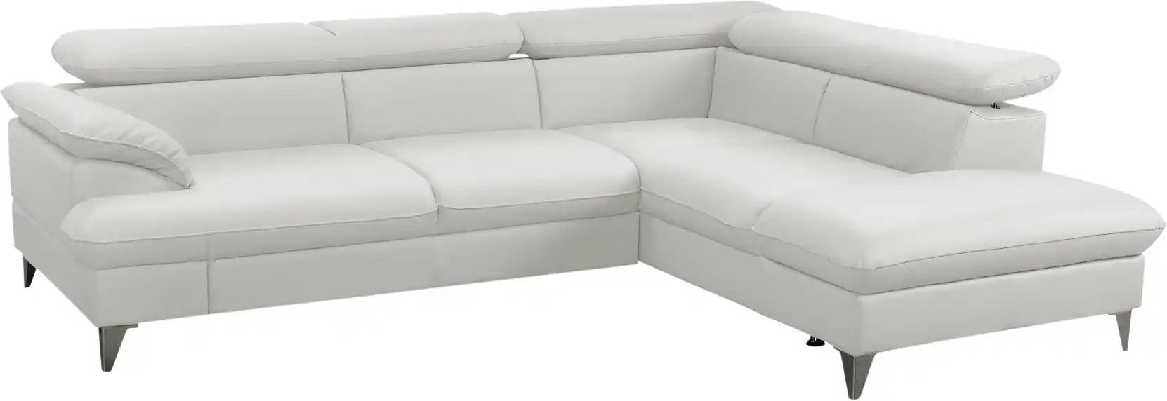 uno Ecksofa aus Kunstleder David ¦ grau ¦ Maße (cm): B: 256 H: 74 T: 208.0 Polstermöbel > Sofas > Ecksofas - Höffner