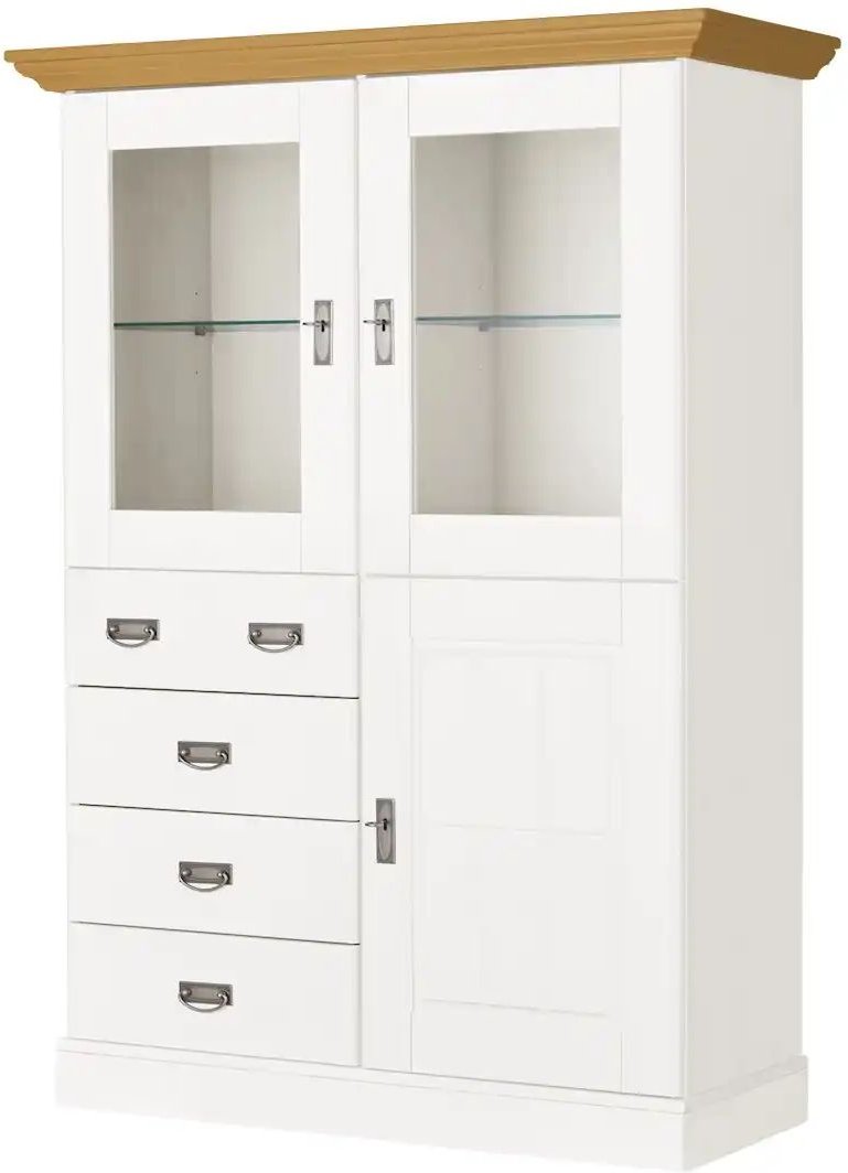 Thumbnail - maison bleue Highboard Florian ¦ weiß ¦ Maße (cm): B: 118,5 H: 163,5 T: 48.0 Kommoden & Sideboards > Highboards - Höffn...