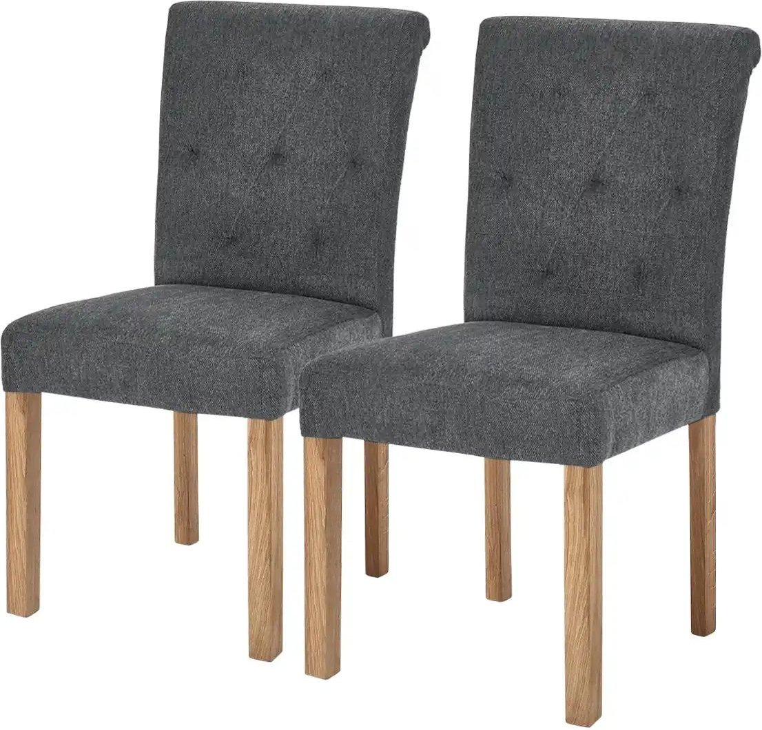 Woodford Esszimmerstuhl im 2er Set Messena ¦ grau ¦ Maße (cm): B: 46 H: 97 T: 54.0 Stühle > Polsterstühle - Höffner
