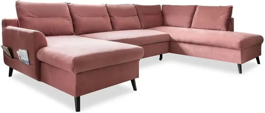 Miuform Wohnlandschaft mit Schlaffunktion Stylish Stan ¦ rosa/pink ¦ Maße (cm): B: 300 H: 90 Polstermöbel > Sofas > Wohn...