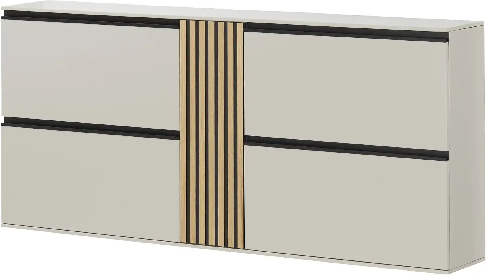 Hängeschuhschrank Pinto ¦ grau ¦ Maße (cm): B: 187,4 H: 82,2 T: 30.0 Garderoben & Kleiderstangen > Garderoben Schuhschr...