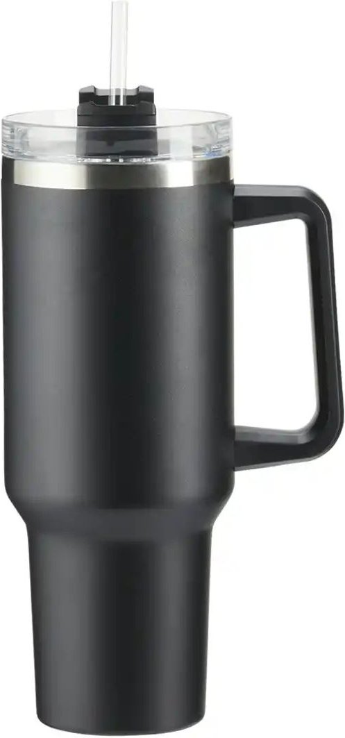 Thumbnail - KHG To Go Becher ¦ schwarz ¦ Edelstahl,Kunststoff ¦ Maße (cm): H: 27 Ø: 10 Kaffee & Tee > Isolierbecher - Höffner