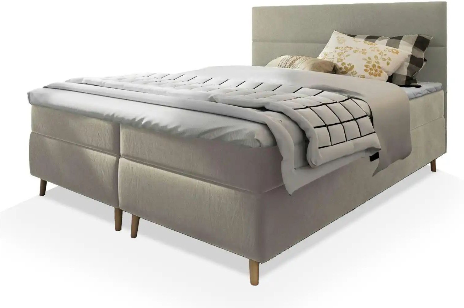 MASSENO Boxbett mit Bettkasten Santa ¦ beige ¦ Maße (cm): B: 140 H: 108 Betten > Polsterbetten - Höffner