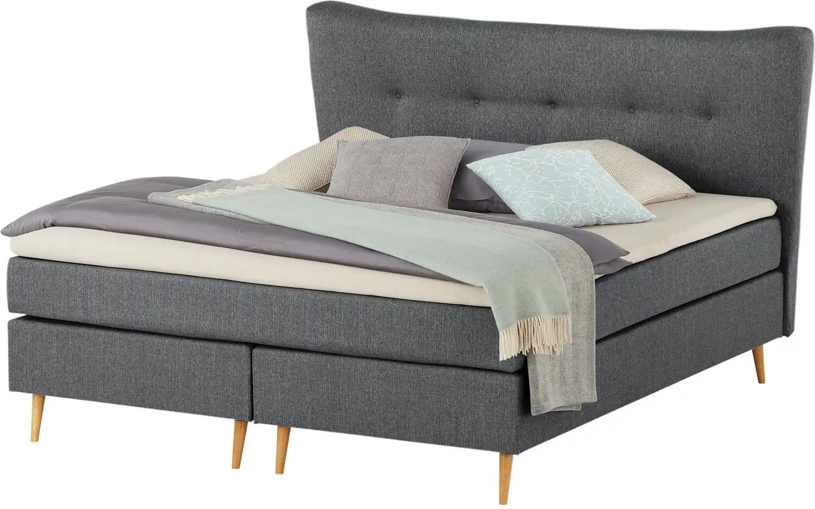 Boxspringbett Ferill ¦ grau ¦ Maße (cm): B: 177 H: 122 Betten > Boxspringbetten - Höffner