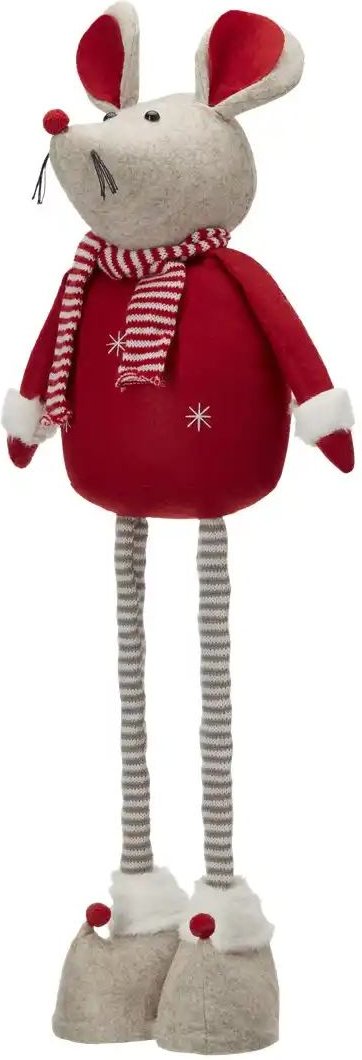 HOME STORY Weihnachtsfigur Maus ¦ rot ¦ Polyester,Eisen,Sand,Kunststoff ¦ Maße (cm): B: 20 H: 79 Weihnachten - Höffner