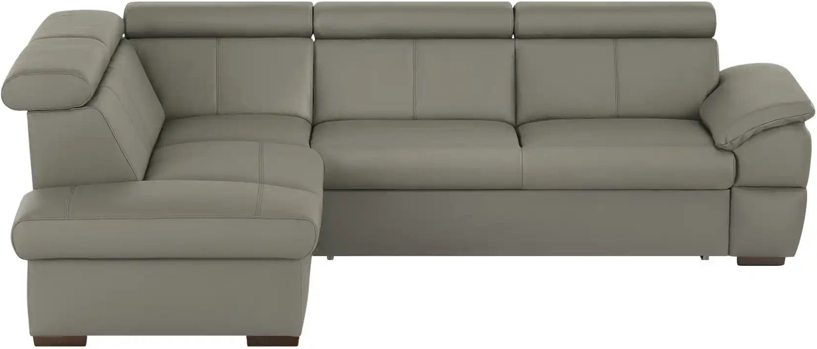 uno Ecksofa aus Echtleder Town ¦ grau ¦ Maße (cm): B: 264 H: 76 T: 210.0 Polstermöbel > Sofas > Ecksofas - Höffner