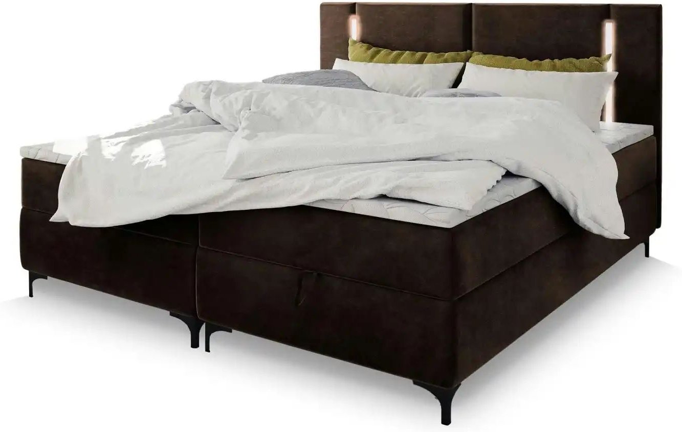MASSENO Boxbett mit Bettkasten Alba ¦ braun ¦ Maße (cm): B: 140 H: 108 Betten > Polsterbetten - Höffner
