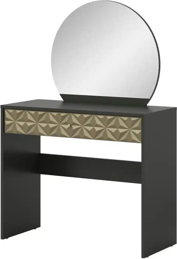 Schminktisch mit Spiegel ¦ schwarz ¦ Maße (cm): B: 90 H: 133 Tische > Schminktische - Höffner