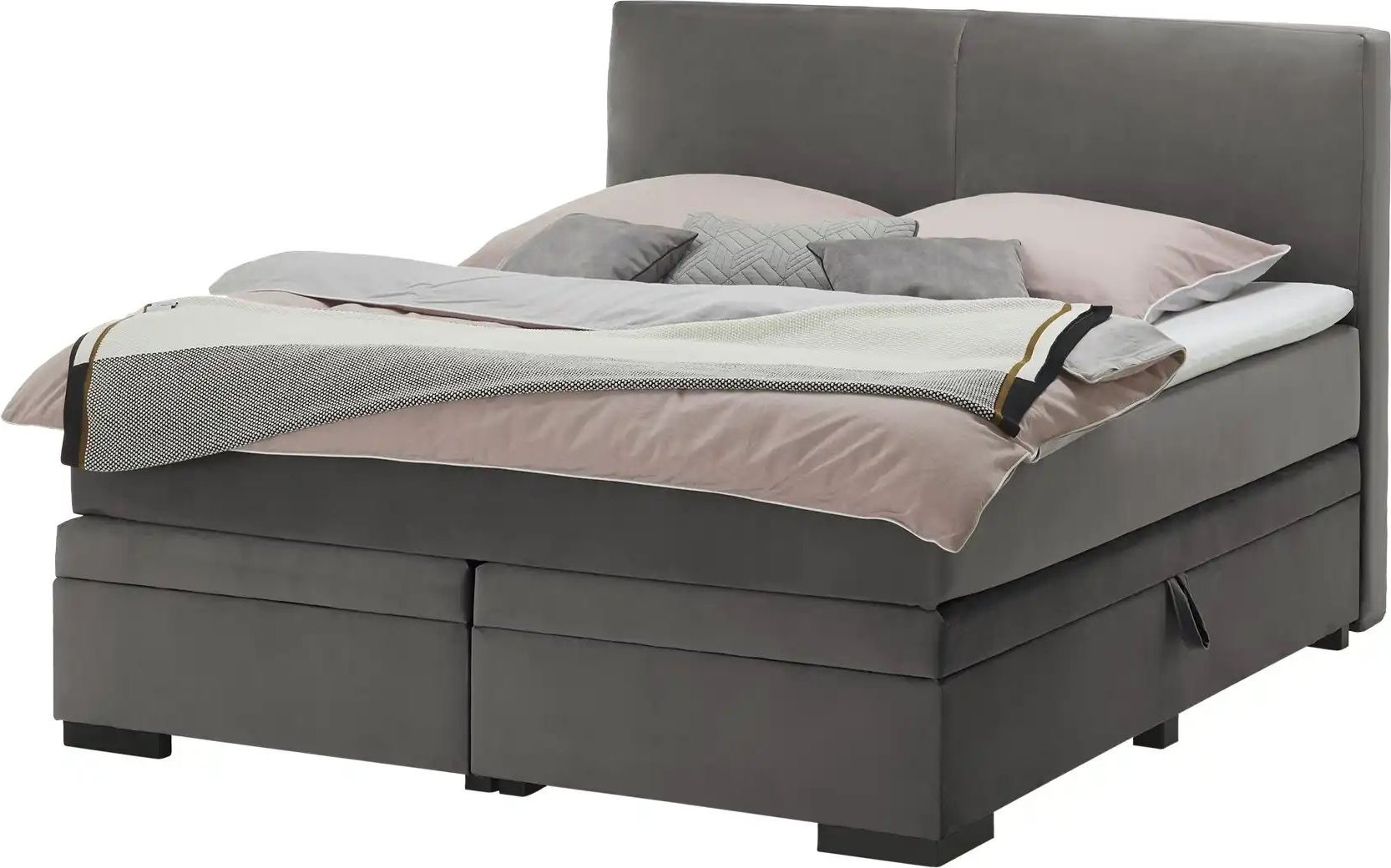 Thumbnail - Boxi Boxspringbett mit Bettkasten Boxi Classic ¦ grau ¦ Maße (cm): B: 180 H: 125 Betten > Boxspringbetten - Höffner