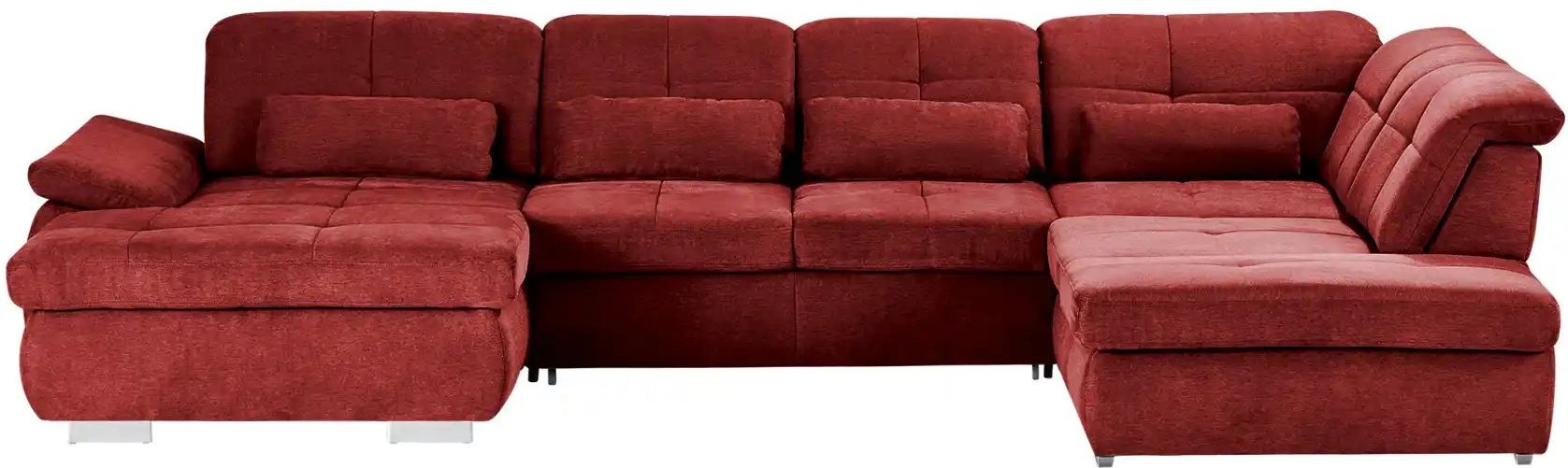 Thumbnail - Wohnlandschaft mit Funktion Perry ¦ rot ¦ Maße (cm): B: 374 H: 100 T: 260.0 Polstermöbel > Sofas > Schlafsofas - Höffne...
