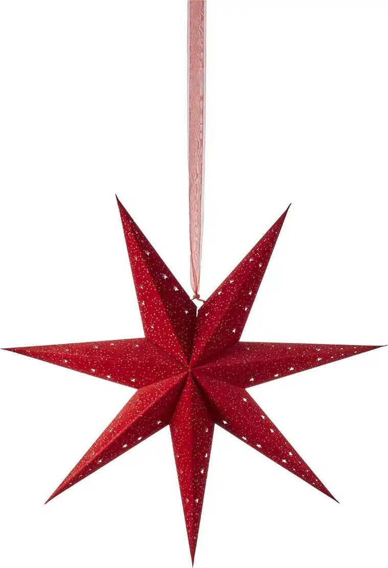 HOME STORY Weihnachtsstern Hänger ¦ rot ¦ Papier,Baumwolle ¦ Maße (cm): H: 18 Ø: 60 Weihnachten - Höffner
