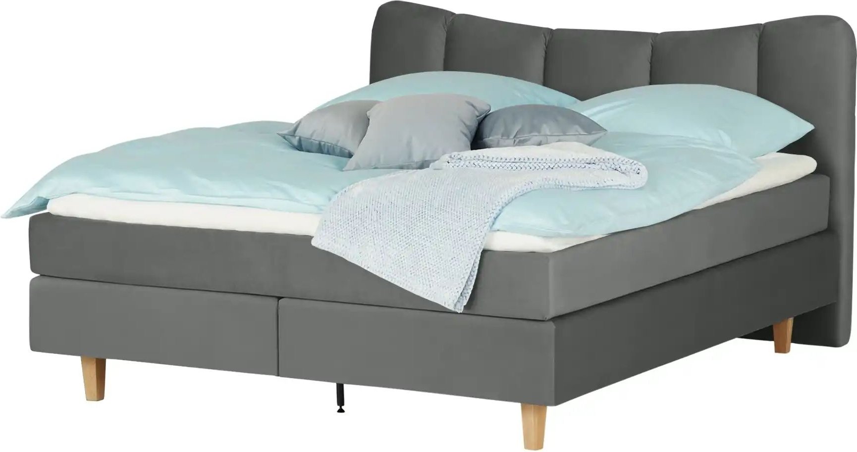 Boxspringbett Dalur ¦ grau ¦ Maße (cm): B: 200 H: 110 Betten > Boxspringbetten - Höffner