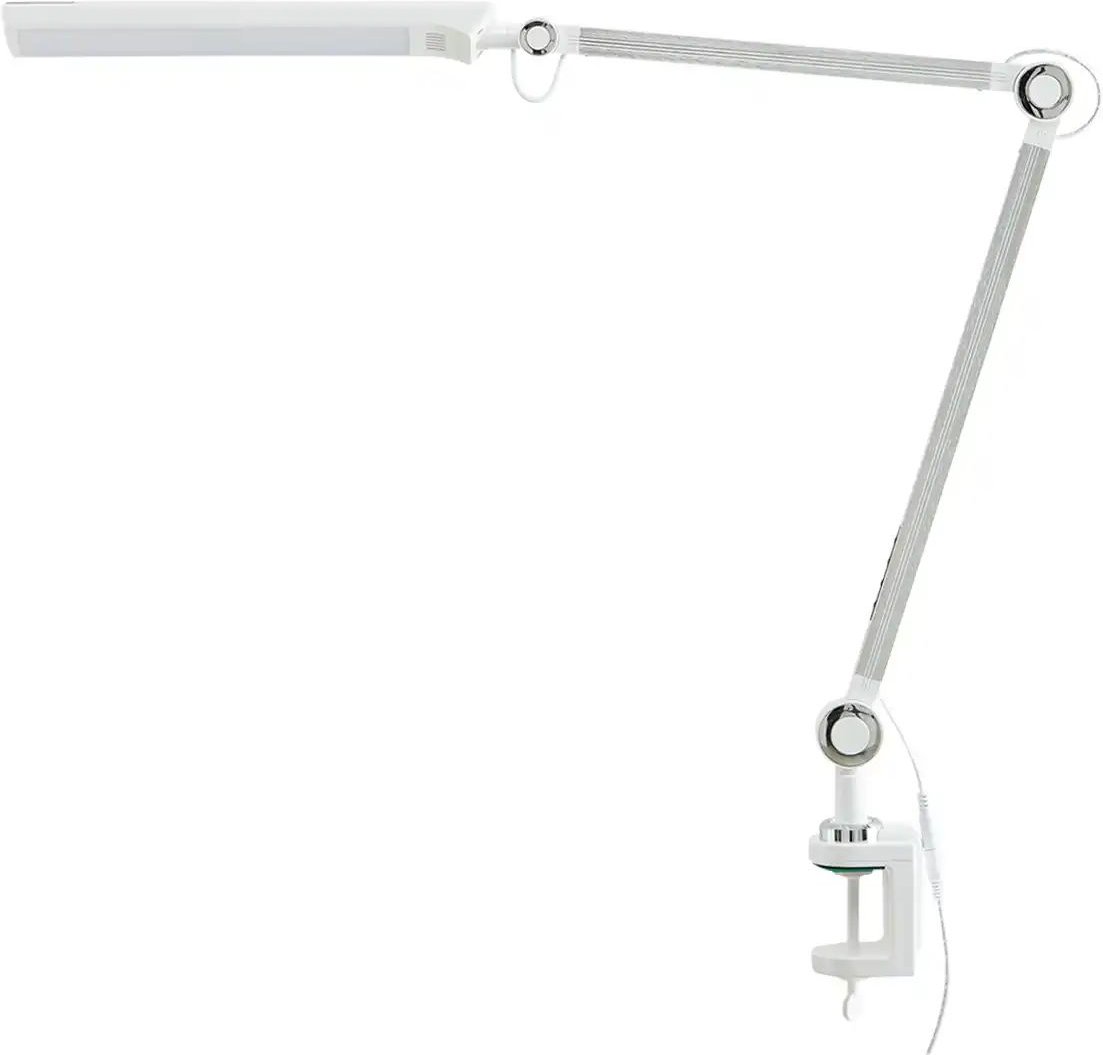 KHG LED-Klemmleuchte 1-flammig weiß mit Touchpad ¦ weiß ¦ Maße (cm): B: 70,3 H: 132,8 T: 66.7 Lampen & Leuchten > Ti...