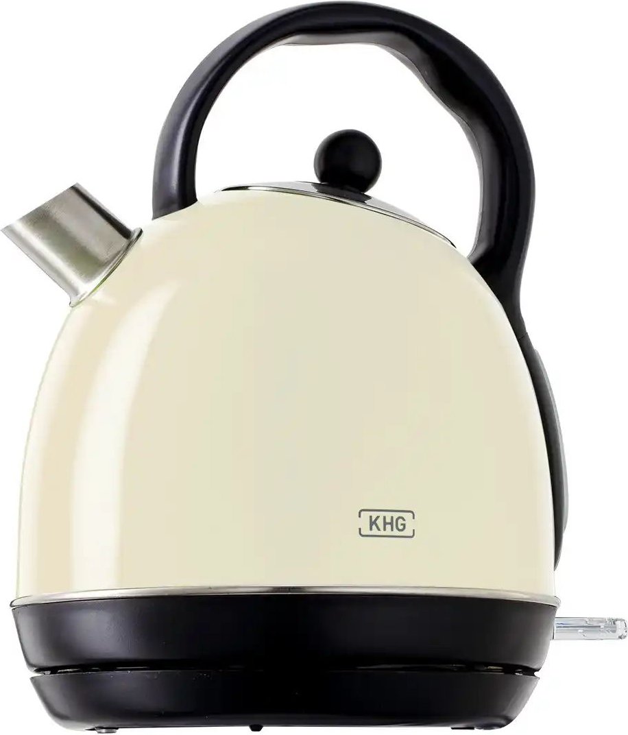 KHG Wasserkocher WK-1711 (C) ¦ creme ¦ Kunststoff,Metall lackiert,Edelstahl ¦ Maße (cm): B: 23,5 H: 26,5 T: 19.0 Elektr...