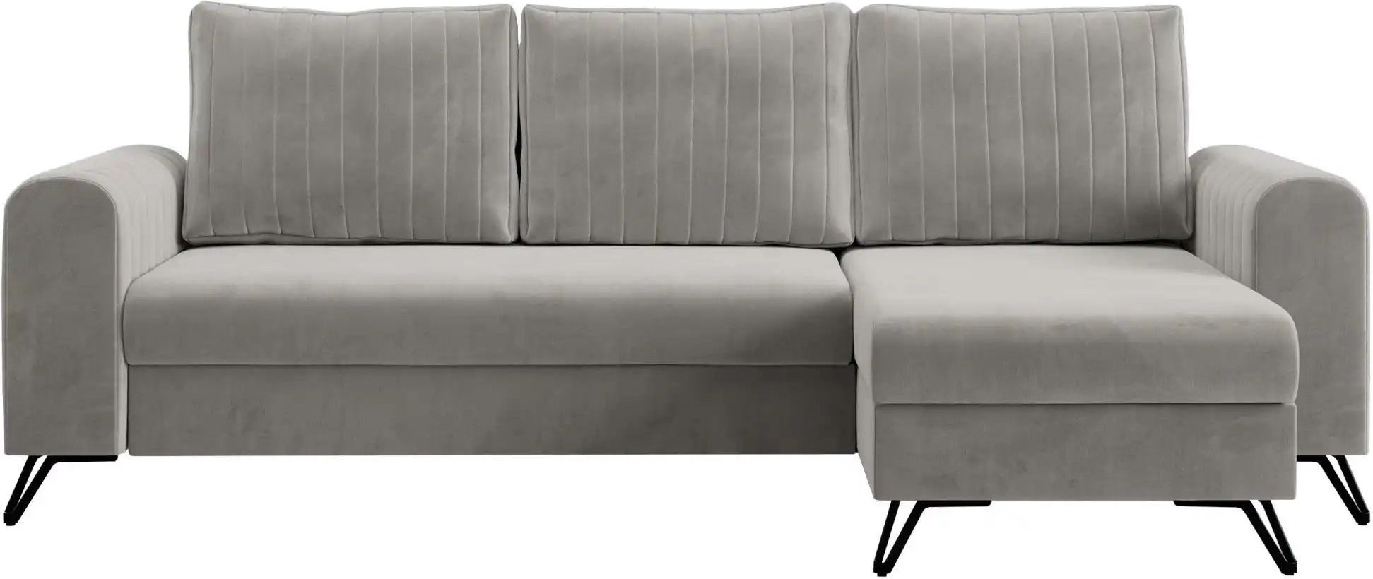 Ecksofa mit Schlaffunktion Axel ¦ grau ¦ Maße (cm): B: 242 H: 90 Polstermöbel > Sofas > 3-Sitzer - Höffner