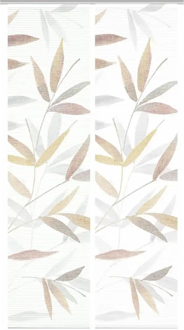 HOME in green Schiebevorhang ¦ mehrfarbig ¦ Synthetik ¦ Maße (cm): B: 60 H: 245 Gardinen & Rollos > Gardinen & Vorhäng...