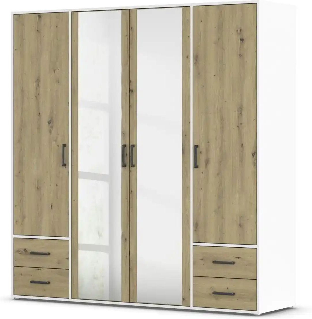 Drehtürenschrank Yarm ¦ weiß ¦ Maße (cm): B: 187 H: 194 Schränke > Kleiderschränke > Drehtürenschränke - Höffner