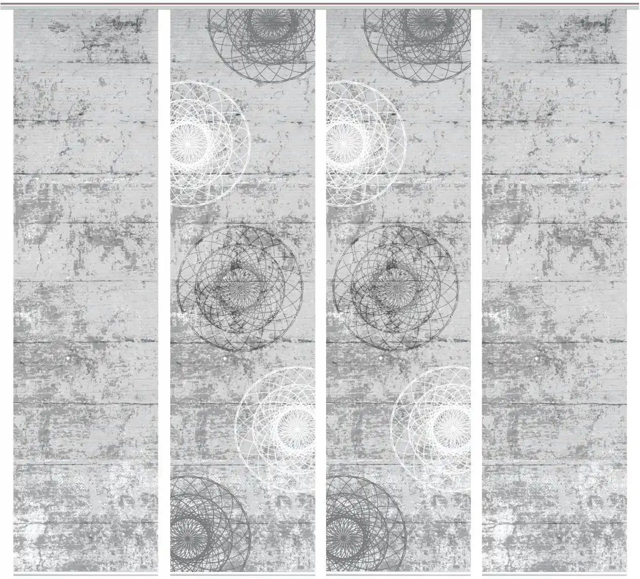 HOME in green Schiebevorhang ¦ grau ¦ Synthetik ¦ Maße (cm): B: 60 H: 245 Gardinen & Rollos > Gardinen & Vorhänge > Sc...