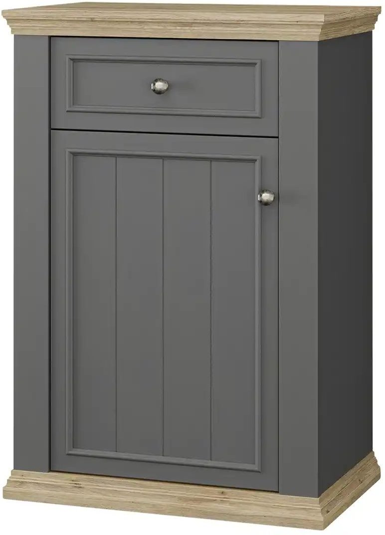 Schuhkommode Countryside ¦ grau ¦ Maße (cm): B: 69,8 H: 101,3 T: 43.5 Garderoben & Kleiderstangen > Garderoben Schuhsch...