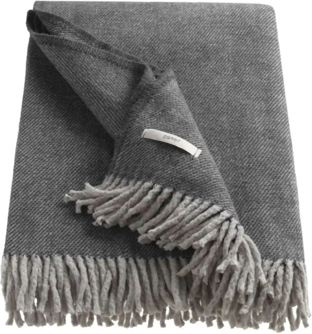 Thumbnail - Esprit Plaid  Jade ¦ grau ¦ Baumwollmischgewebe ¦ Maße (cm): B: 140 Dekokissen & Decken > Kuscheldecken & Wohndecken - H...