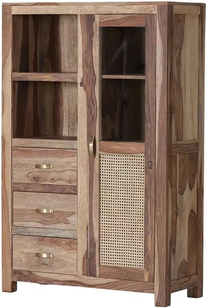 Woodford Vitrine Tiana ¦ holzfarben ¦ Maße (cm): B: 95 H: 147 T: 43.0 Schränke > Vitrinen - Höffner