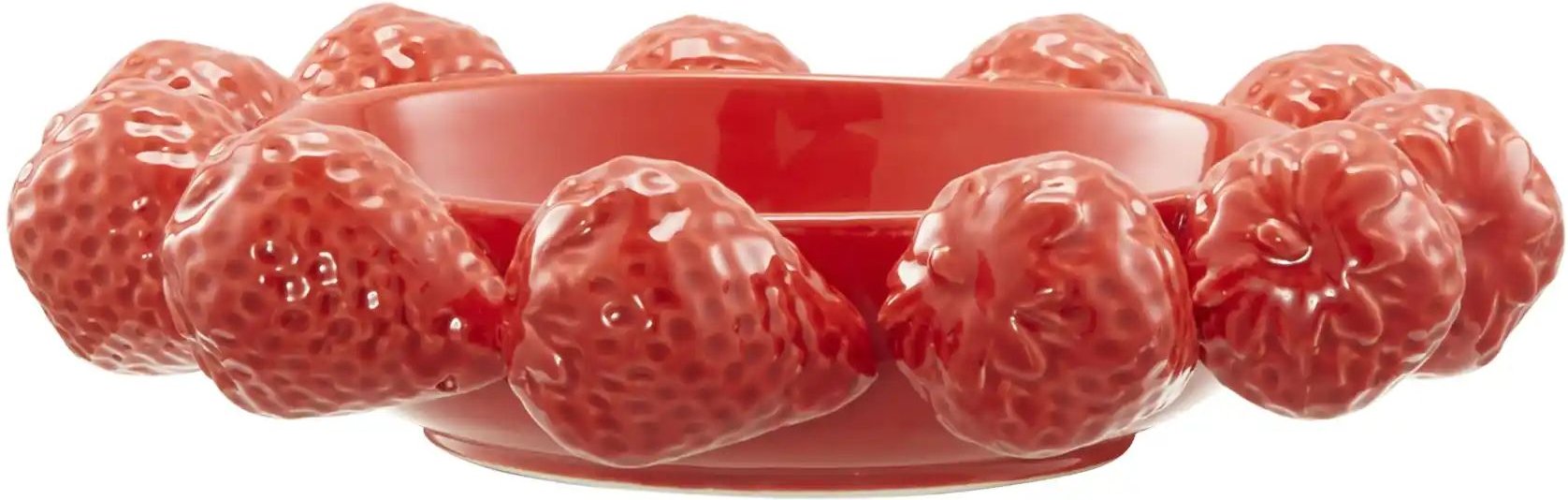 HOME STORY 3D Erdbeerschale ¦ rot ¦ Porzellan ¦ Maße (cm): H: 5,5 Ø: 23.5 Accessoires > Deko-Schalen - Höffner