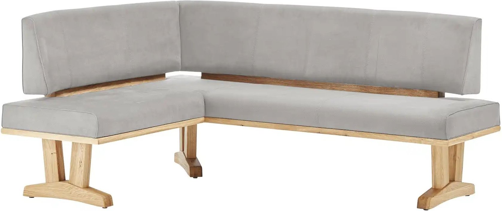 Woodford Eckbank massiv Mila ¦ grau ¦ Maße (cm): B: 202 H: 92 T: 152.0 Bänke > Eckbänke - Höffner