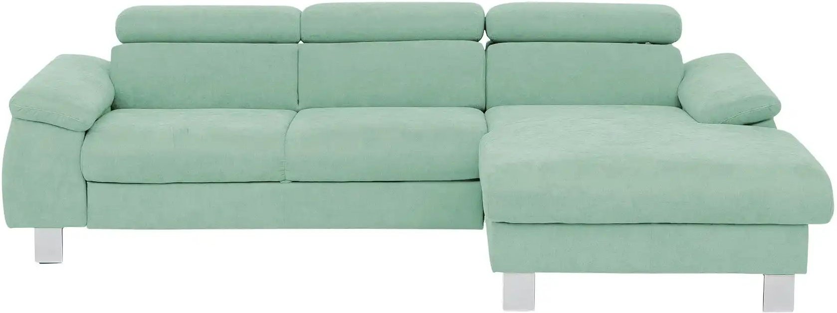uno Ecksofa aus Velours Micky ¦ türkis/petrol ¦ Maße (cm): B: 244 H: 72 T: 166.0 Polstermöbel > Sofas > Ecksofas - Höffn...