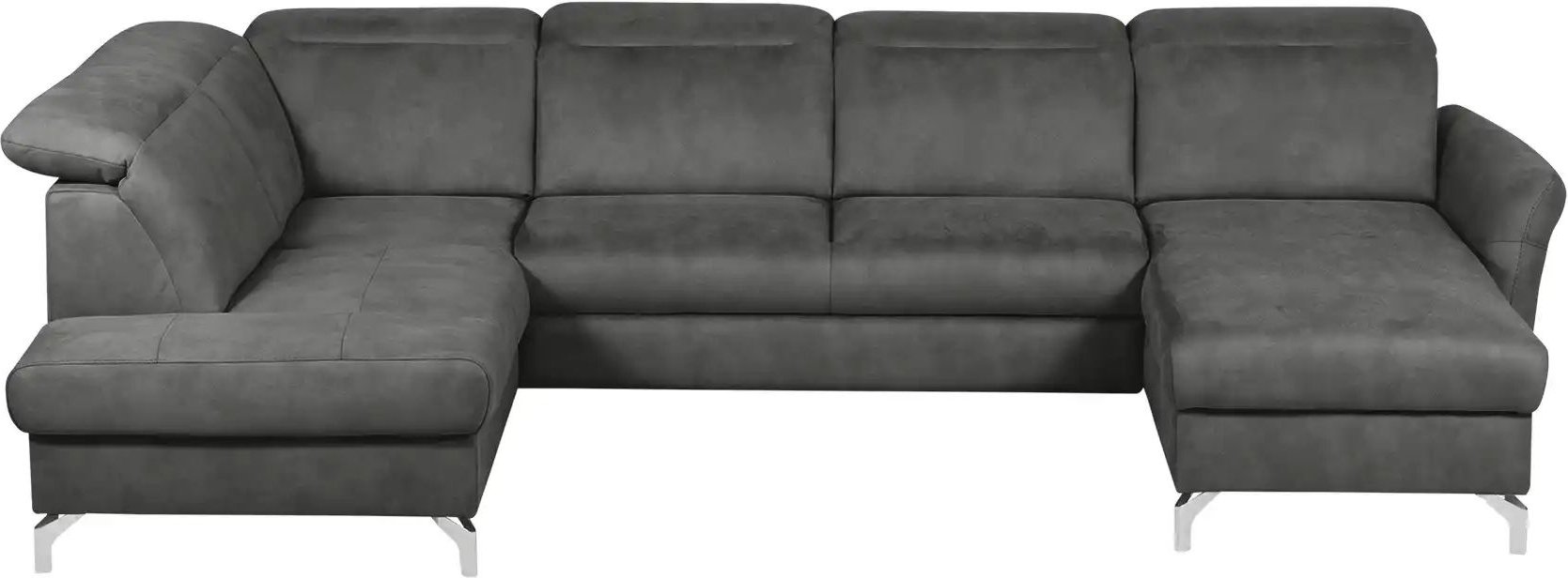 uno Wohnlandschaft Wildleder-Optik Basel ¦ grau ¦ Maße (cm): B: 304 H: 100 T: 200.0 Polstermöbel > Sofas > Wohnlandschaf...