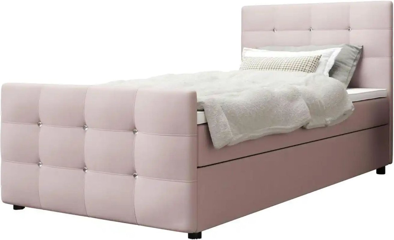 Boxbett mit Stauraum Matratze H3 und Topper Kleo ¦ rosa/pink ¦ Maße (cm): B: 120 H: 105 Betten > Komfortbetten - Höffne...
