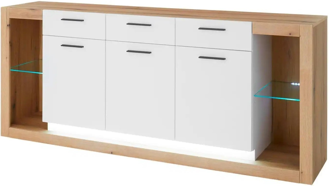 Sideboard Busso ¦ braun ¦ Maße (cm): B: 198 H: 83 T: 43.0 Kommoden & Sideboards > Sideboards - Höffner