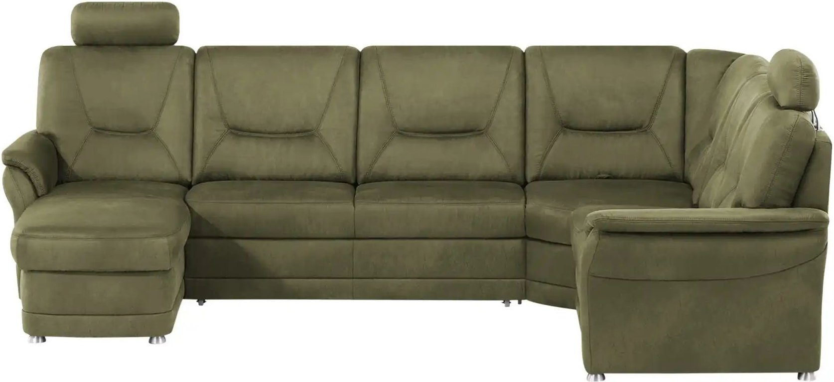 meinSofa Wohnlandschaft aus Mikrofaser Edda ¦ grün ¦ Maße (cm): B: 309 H: 96 T: 227.0 Polstermöbel > Sofas > Wohnlandsch...