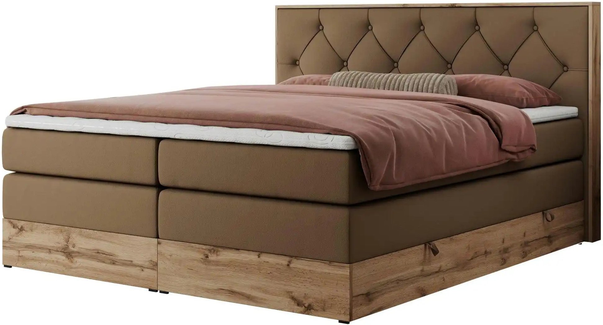 Thumbnail - Boxspringbett mit Bettkasten Veneto King ¦ braun ¦ Maße (cm): B: 148 H: 115 Betten > Boxspringbetten - Höffner