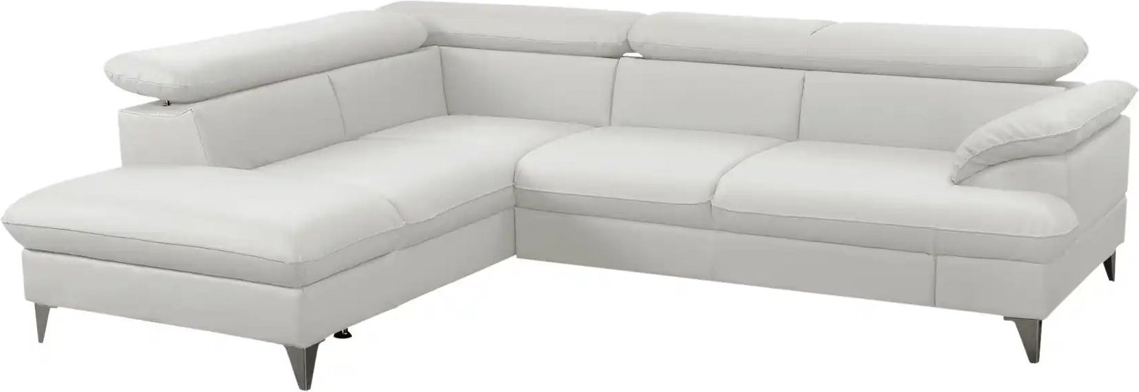 Thumbnail - uno Ecksofa aus Kunstleder David ¦ grau ¦ Maße (cm): B: 208 H: 74 T: 256.0 Polstermöbel > Sofas > Ecksofas - Höffner