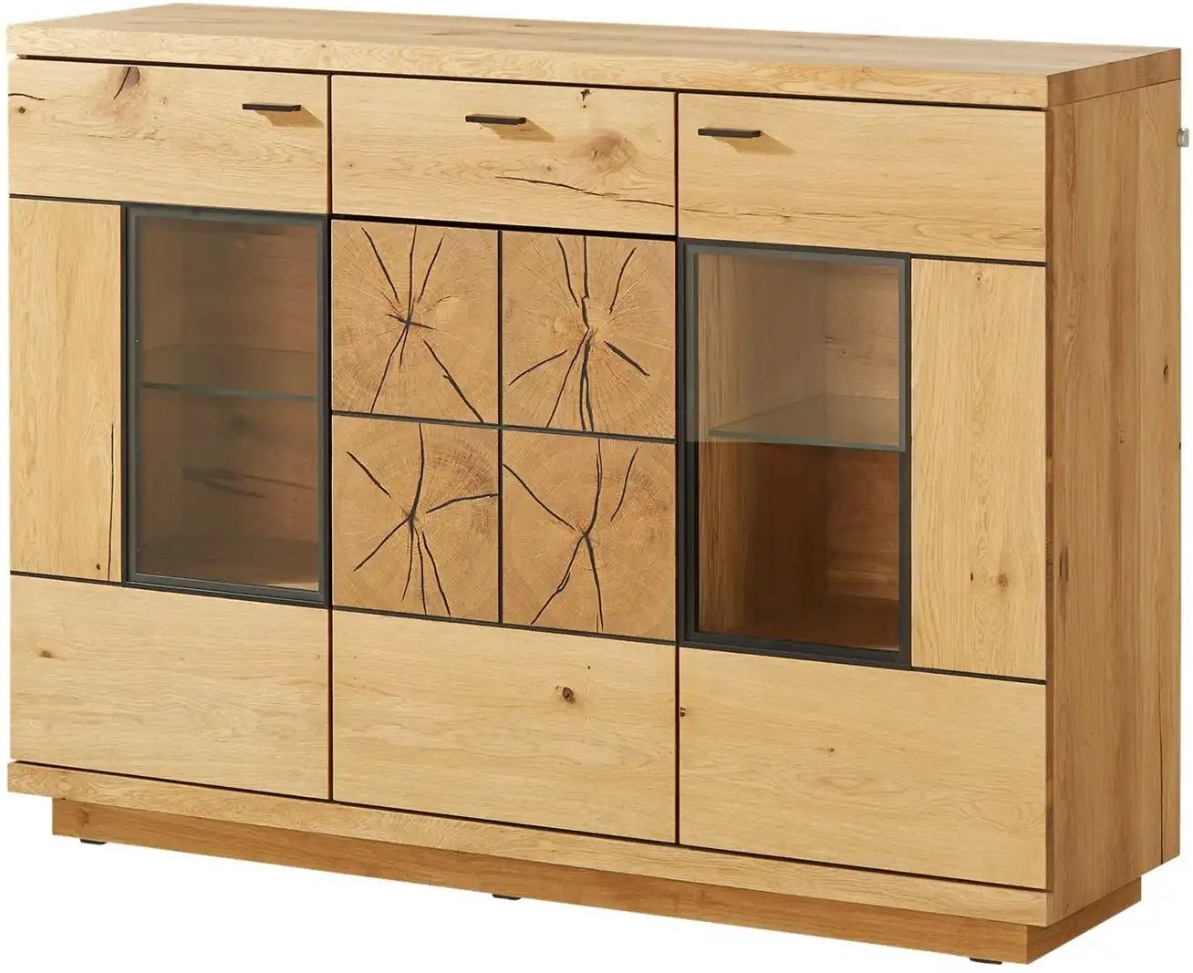 Thumbnail - Gray & Jones Highboard mit Beleuchtung Black Coast Two ¦ holzfarben ¦ Maße (cm): B: 153 H: 110 T: 42.0 Kommoden & Sideb...